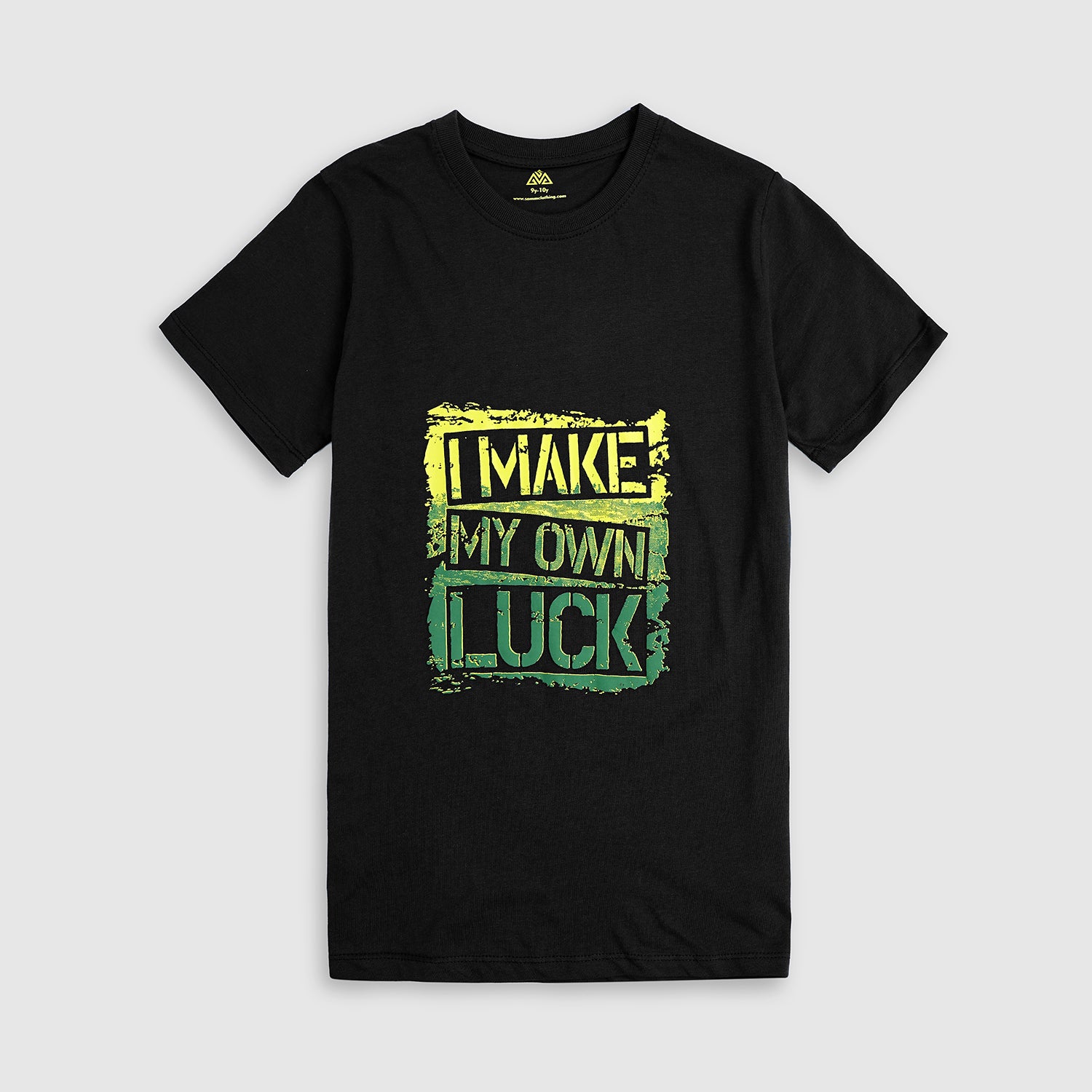 Pure Cotton " Make your own luck" Graphic Tee Shirt for kids (7Yrs - 14 Yrs)