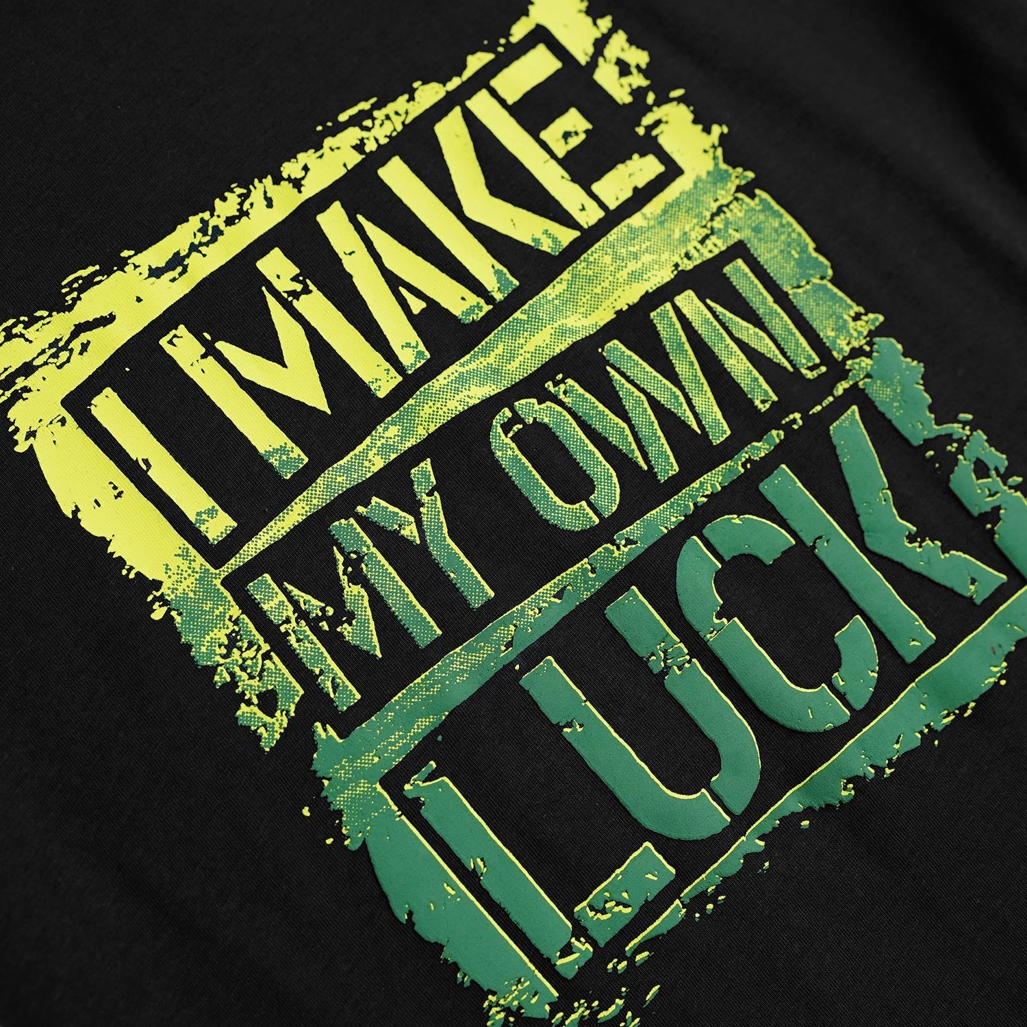 Pure Cotton "Make your Own luck " Graphic Print Crew Neck T-Shirt