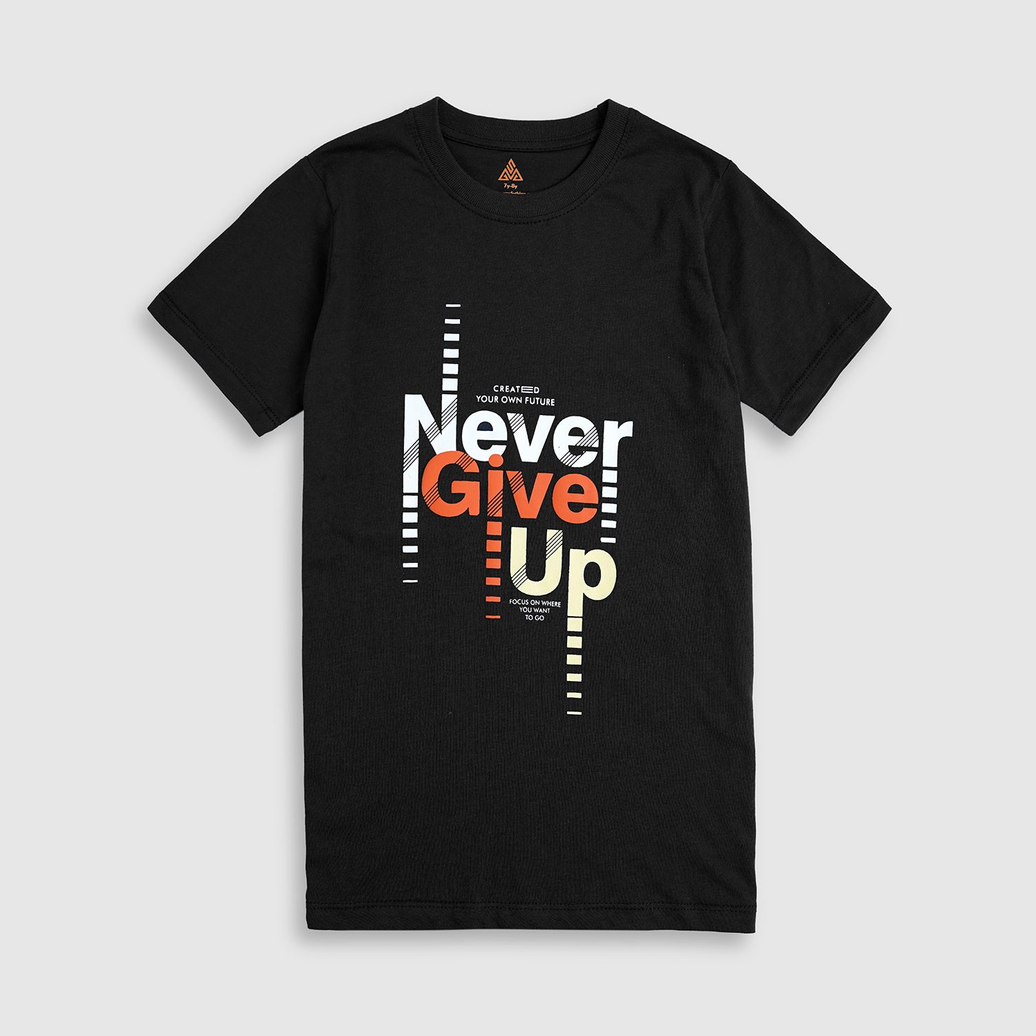 Pure Cotton " Never Give up" Graphic Tee Shirt for kids (7Yrs - 14 Yrs)