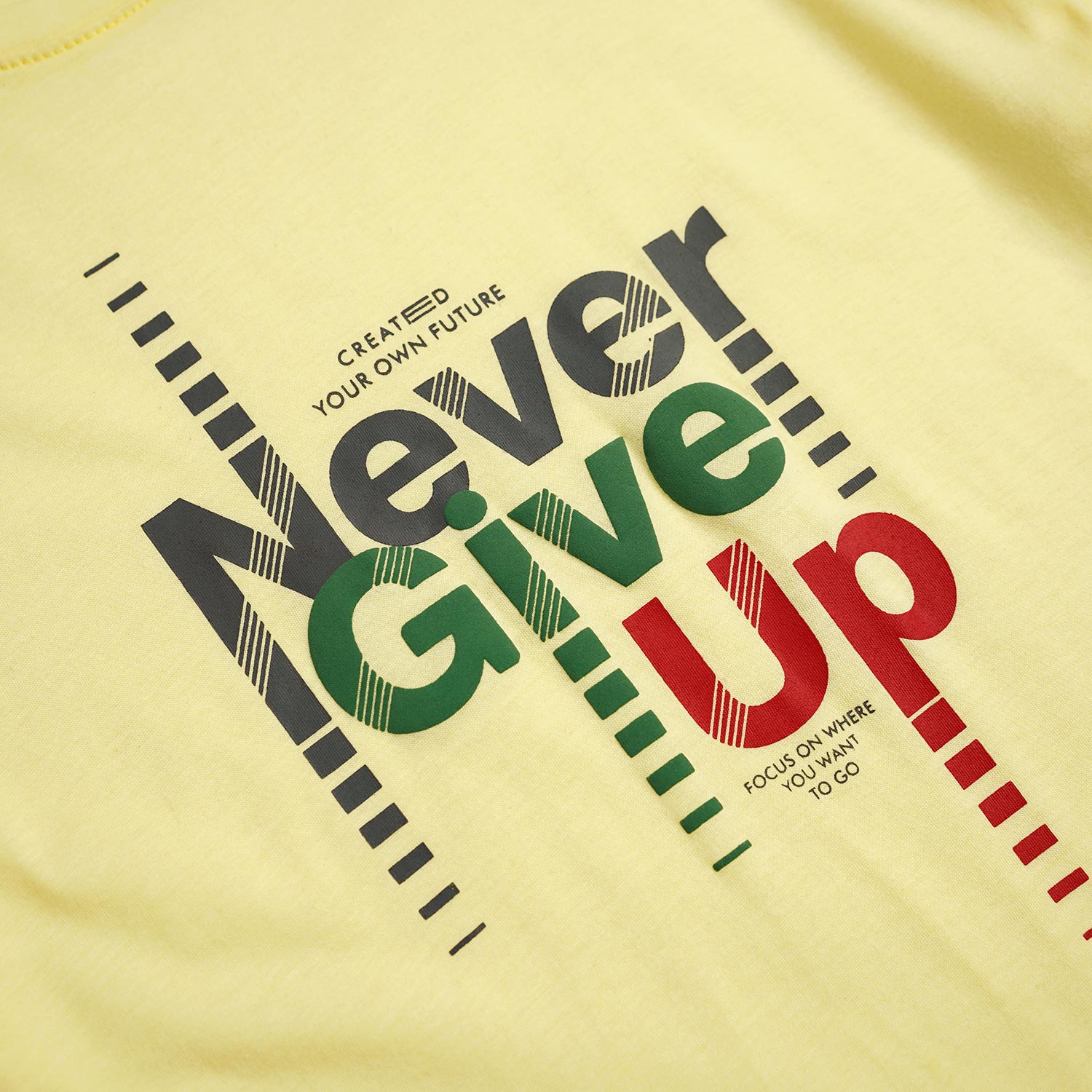 Pure Cotton " Never Give up" Graphic Tee Shirt for kids (7Yrs - 14 Yrs)