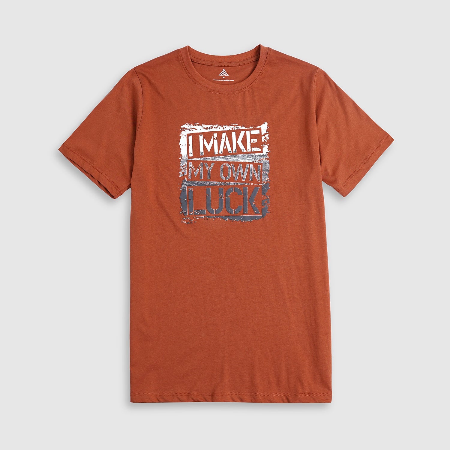 Pure Cotton "Make your Own luck " Graphic Print Crew Neck T-Shirt