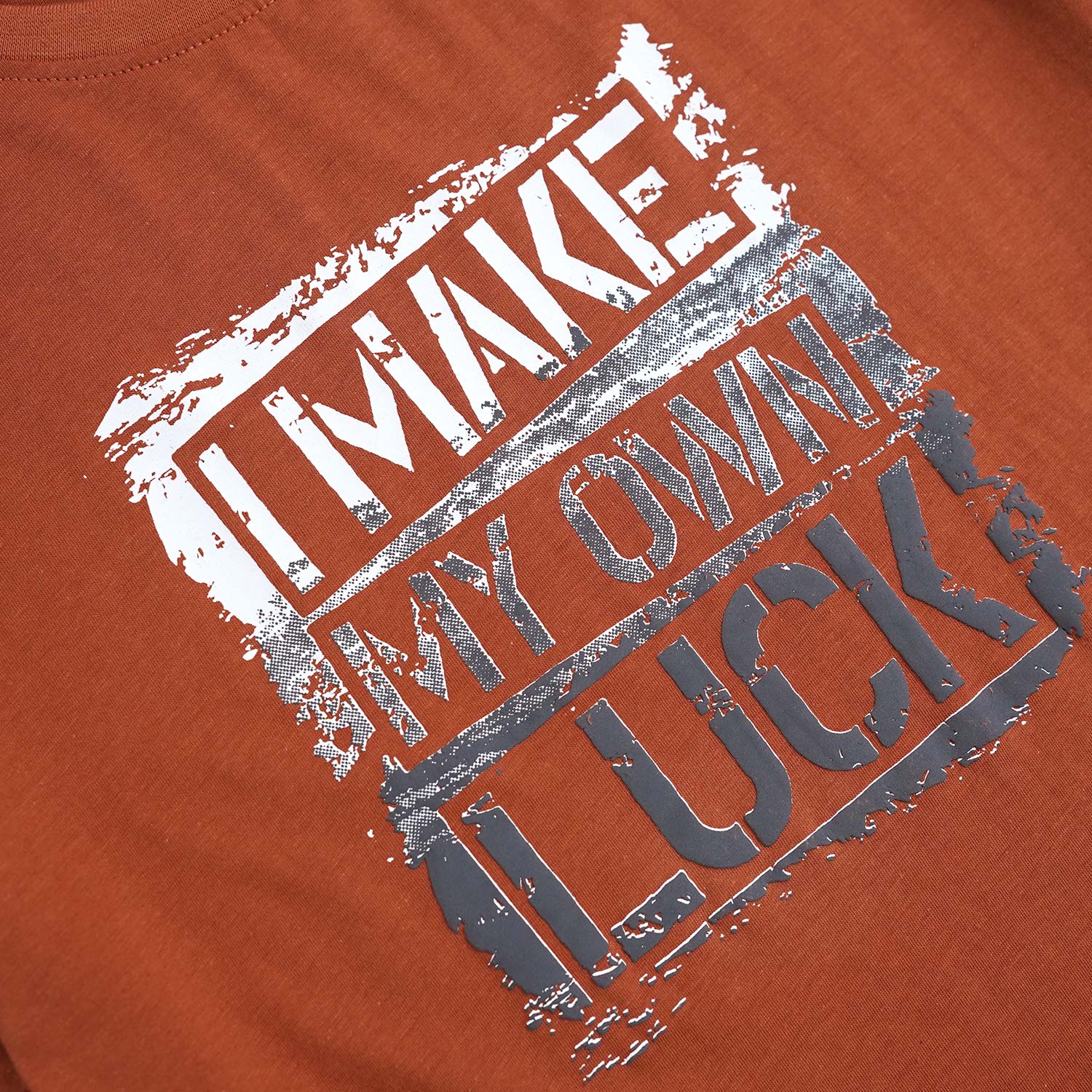 Pure Cotton " Make your own luck" Graphic Tee Shirt for kids (7Yrs - 14 Yrs)